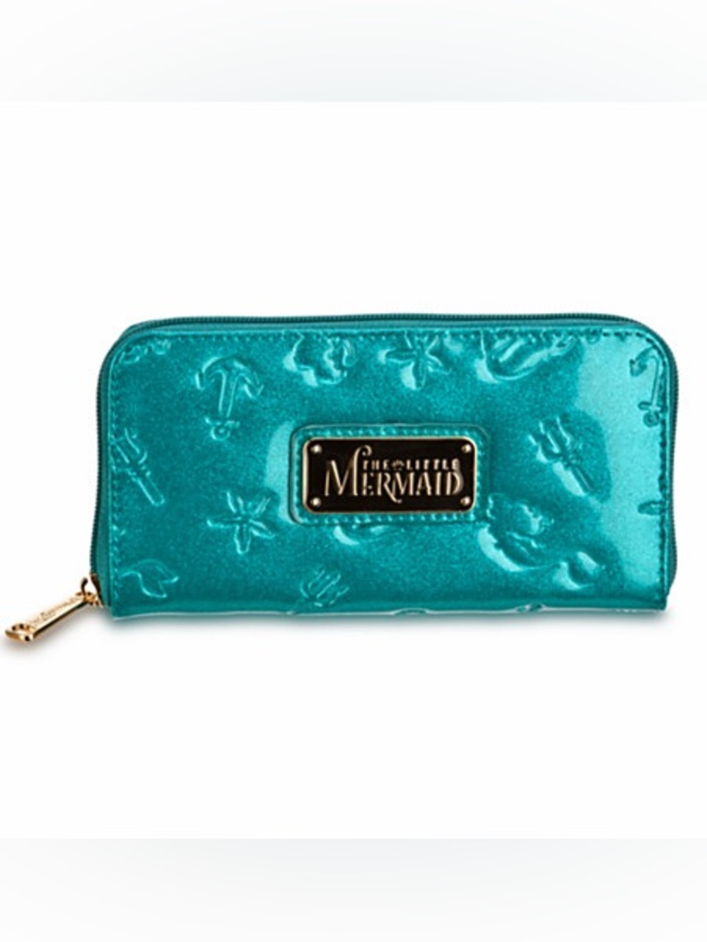 Loungefly Little mermaid accordion checkbook wallet embossed patent seafoam